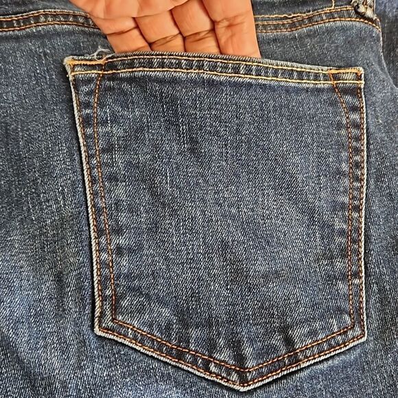 Old Navy Men Distressed Dark Blue Washed Jeans 36×36 - Picture 15 of 16